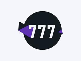 777 nombre logo icône conception vecteur image. nombre logo icône conception vecteur image