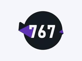 767 nombre logo icône conception vecteur image. nombre logo icône conception vecteur image