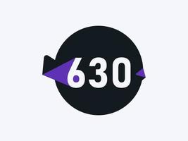 630 nombre logo icône conception vecteur image. nombre logo icône conception vecteur image
