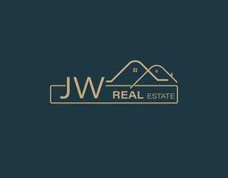 jw réel biens consultants logo conception vecteurs images. luxe réel biens logo conception vecteur
