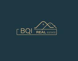 bqi réel biens et consultants logo conception vecteurs images. luxe réel biens logo conception vecteur