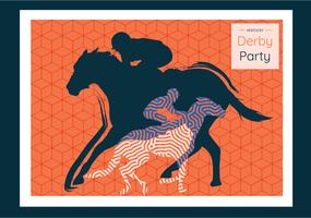 Kentucky Derby Carte postale Vector Design