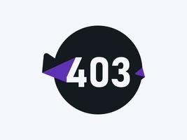 403 nombre logo icône conception vecteur image. nombre logo icône conception vecteur image