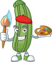 Zucchini dessin animé personnage style vecteur