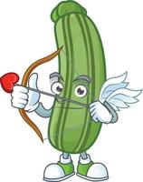 Zucchini dessin animé personnage style vecteur