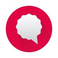 bulle de dialogue en icône isolé cercle rouge vecteur