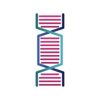 Icône isolée de structure de molécule d'ADN vecteur