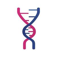 Icône isolée de structure de molécule d'ADN vecteur