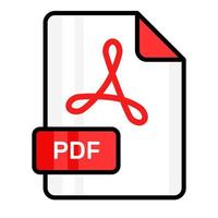 un incroyable vecteur icône de pdf déposer, modifiable conception