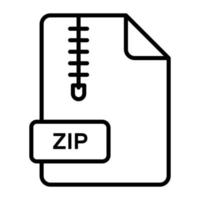 un incroyable vecteur icône de Zip *: français déposer, modifiable conception