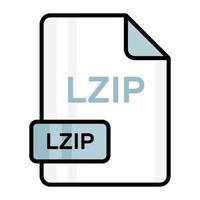 un incroyable vecteur icône de zip déposer, modifiable conception