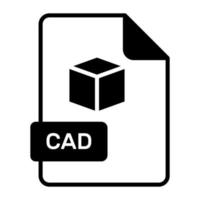 un incroyable vecteur icône de cad déposer, modifiable conception