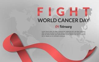lutte de fond pour la sensibilisation mondiale au cancer, campagne de charité médicale vecteur
