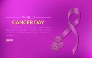 campagne de la journée mondiale du cancer de fond, bannière de la santé vecteur
