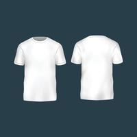 3d blanc T-shirt maquette vecteur