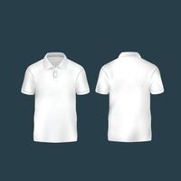 modèle de polo blanc pour homme vecteur