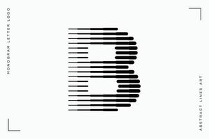 monogramme lettre b abstrait moderne lignes art logo vecteur