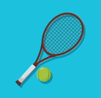 raquettes de tennis et balle illustration vectorielle isolée vecteur
