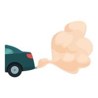 gaz voiture fumée icône dessin animé vecteur. véhicule smog vecteur