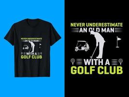 le golf club, typographie, vecteur T-shirt conception