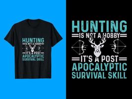chasse, vecteur, typographie T-shirt conception vecteur