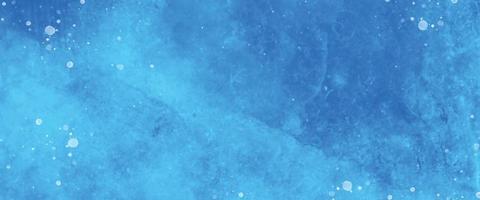 aquarelle bleue et texture de papier. belle main dégradée sombre dessinée par pinceau fond grunge. texture peinte à l'eau de lavage à l'aquarelle en gros plan, design grungy. la nébuleuse bleue scintille dans l'univers des étoiles. vecteur