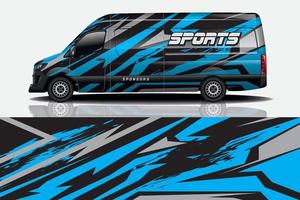 voiture wrap graphique racing abstrait pour wrap et vinyle autocollant vecteur