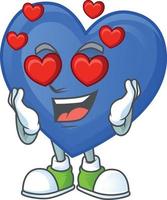 bleu l'amour dessin animé personnage style vecteur