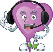 violet l'amour ballon dessin animé personnage style vecteur