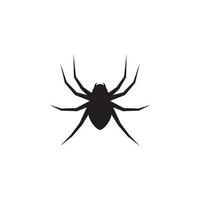noir araignée logo modèle vecteur icône illustration