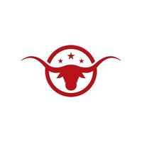 tête de taureau logo vecteur icône illustration