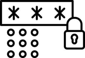 icône de vecteur de code d'accès