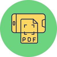 téléphone intelligent pdf vecteur icône