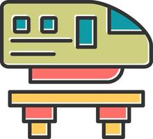 monorail vecteur icône