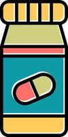 icône de vecteur de bouteille de pilules