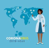 médecin pour une bannière de coronavirus vecteur