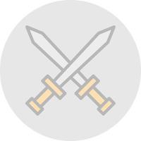 conception d'icône de vecteur d'épées