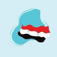 Syrie drapeau main dessiner vecteur illustration
