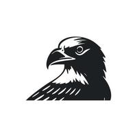 noir et blanc lumière logo avec agréable Aigle vecteur