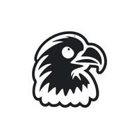 noir et blanc Facile esthétique Aigle logo vecteur