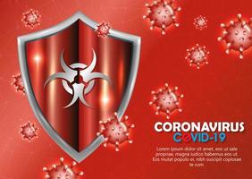 fond de campagne contre le coronavirus vecteur