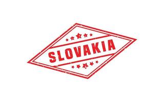 la slovaquie timbre caoutchouc avec grunge style sur blanc Contexte vecteur