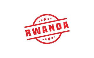 Rwanda timbre caoutchouc avec grunge style sur blanc Contexte vecteur