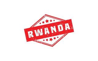 Rwanda timbre caoutchouc avec grunge style sur blanc Contexte vecteur