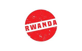 Rwanda timbre caoutchouc avec grunge style sur blanc Contexte vecteur