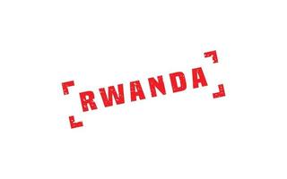 Rwanda timbre caoutchouc avec grunge style sur blanc Contexte vecteur