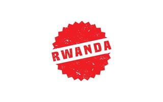 Rwanda timbre caoutchouc avec grunge style sur blanc Contexte vecteur