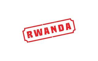 Rwanda timbre caoutchouc avec grunge style sur blanc Contexte vecteur