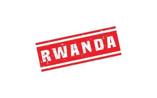 Rwanda timbre caoutchouc avec grunge style sur blanc Contexte vecteur