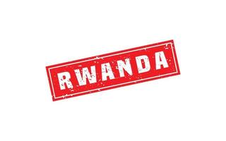 Rwanda timbre caoutchouc avec grunge style sur blanc Contexte vecteur